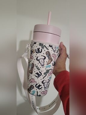 HydroJug Pink Stainless Steel Shaker with Western Neoprene Sleeve